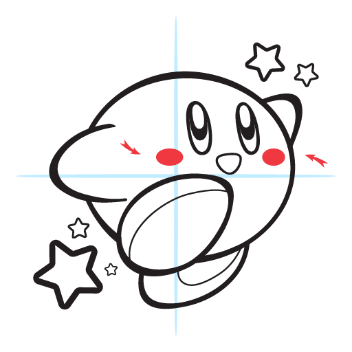 How To Draw Kirby 17 howtodraw-kirby-step11