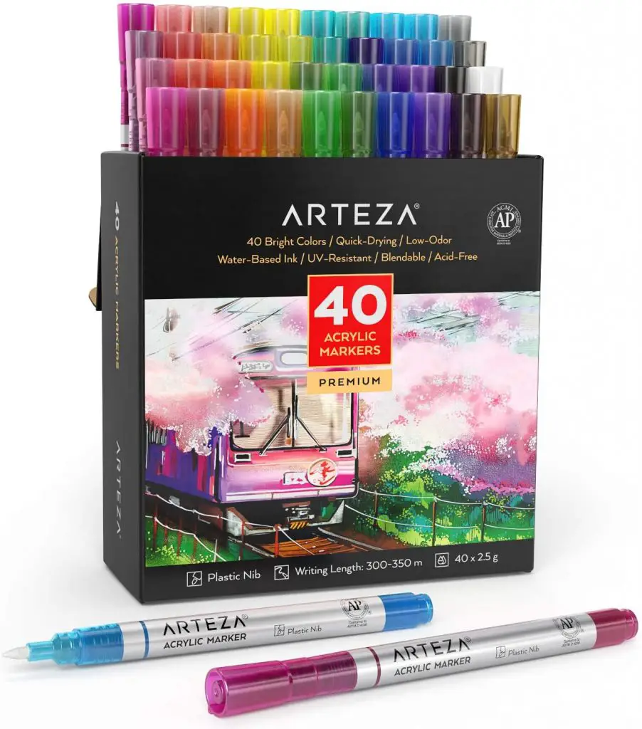 Arteza Acrylic Markers Fine Tips