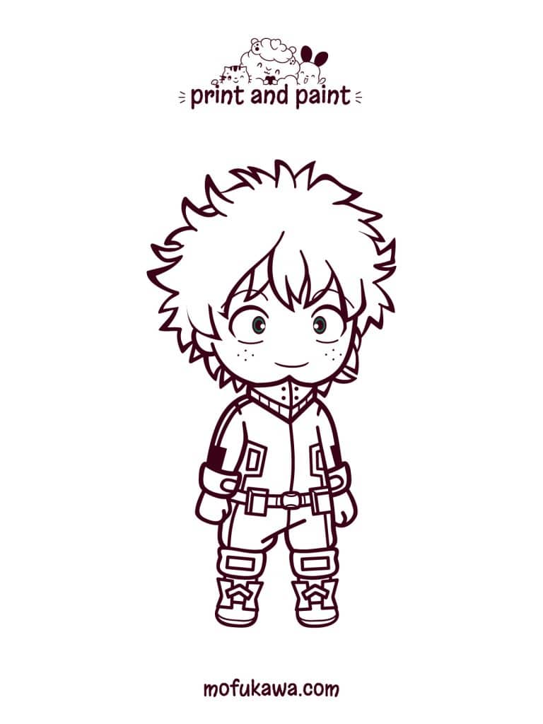 deku-coloring-page