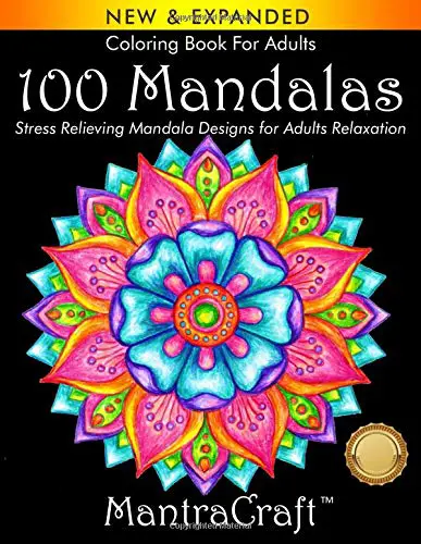 Best Coloring Books for Adults In 2022 6 100 Mandalas: Stress Relieving Mandala Designs for Adults Relaxation