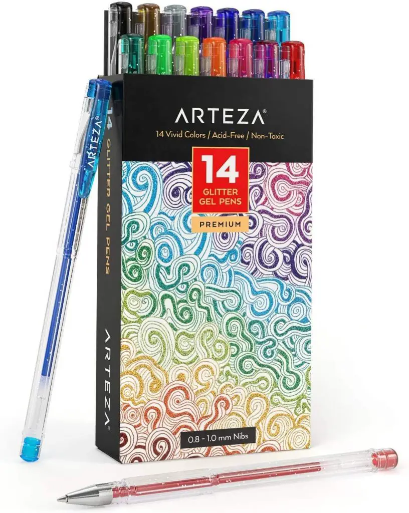 The 12 Best Glitter Gel Pens In 2023 23 Arteza Premium Glitter Gel Pens