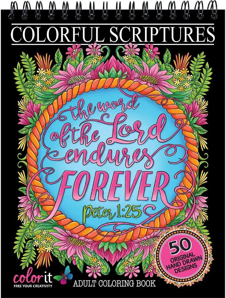 Colorful Scriptures Christian Adult Coloring Book