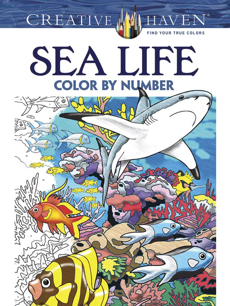Creative Haven Color by Number Sea Life