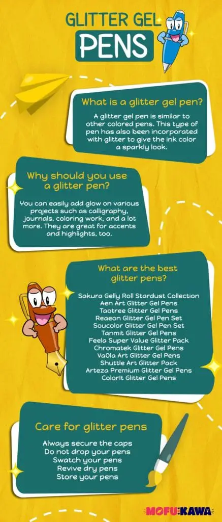 The 12 Best Glitter Gel Pens In 2023 2 best glitter gel pens - infographic