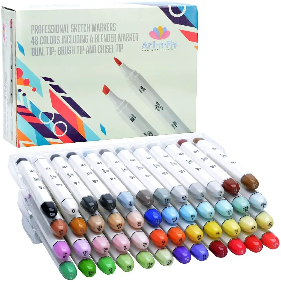 13 Best Alcohol-Based Markers In 2022 20 Art-n-Fly Professional Sketch Markers