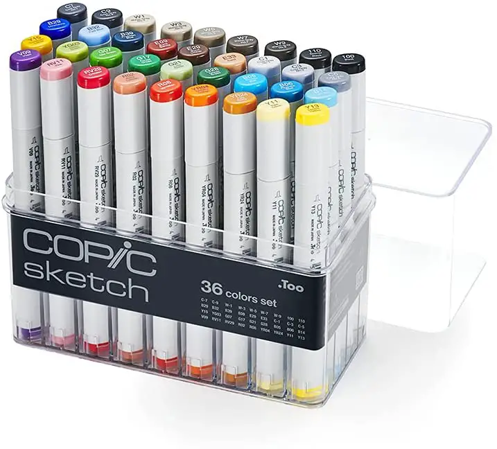 The Best Coloring Supplies For Adults In 2022 2 Copic Markers 36-Piece Sketch Basic Set