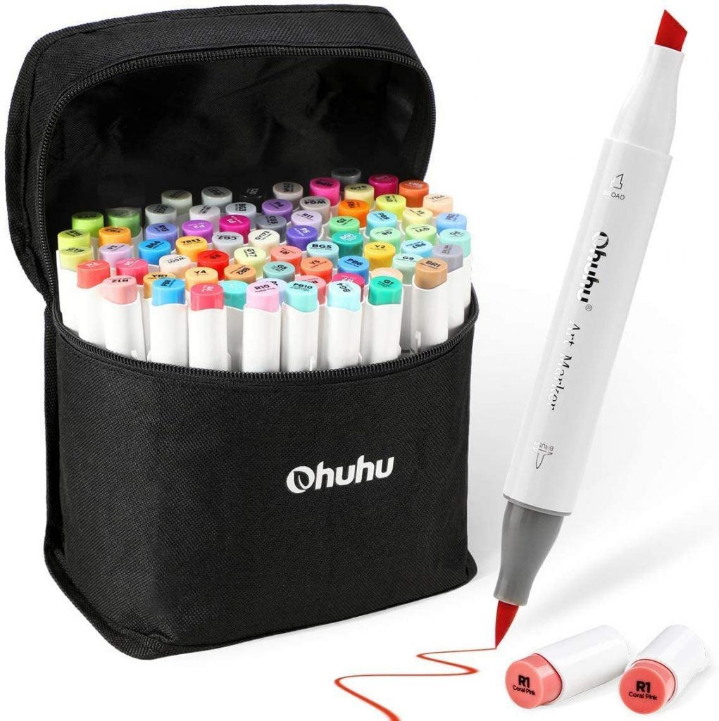 13 Best Alcohol-Based Markers In 2022 6 Ohuhu Colors Brush and Chisel Markers