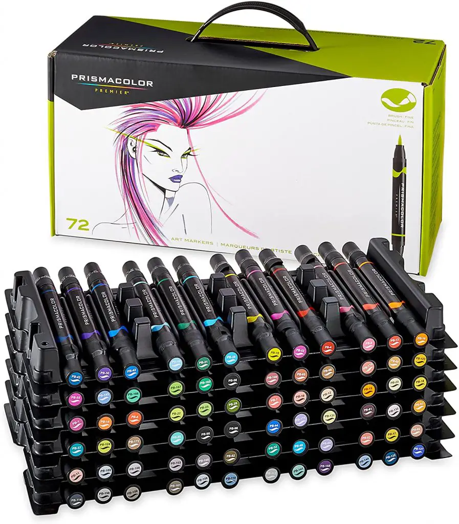 13 Best Alcohol-Based Markers In 2022 4 Prismacolor Premier Double-Ended Art Markers – Fine and Brush Tip