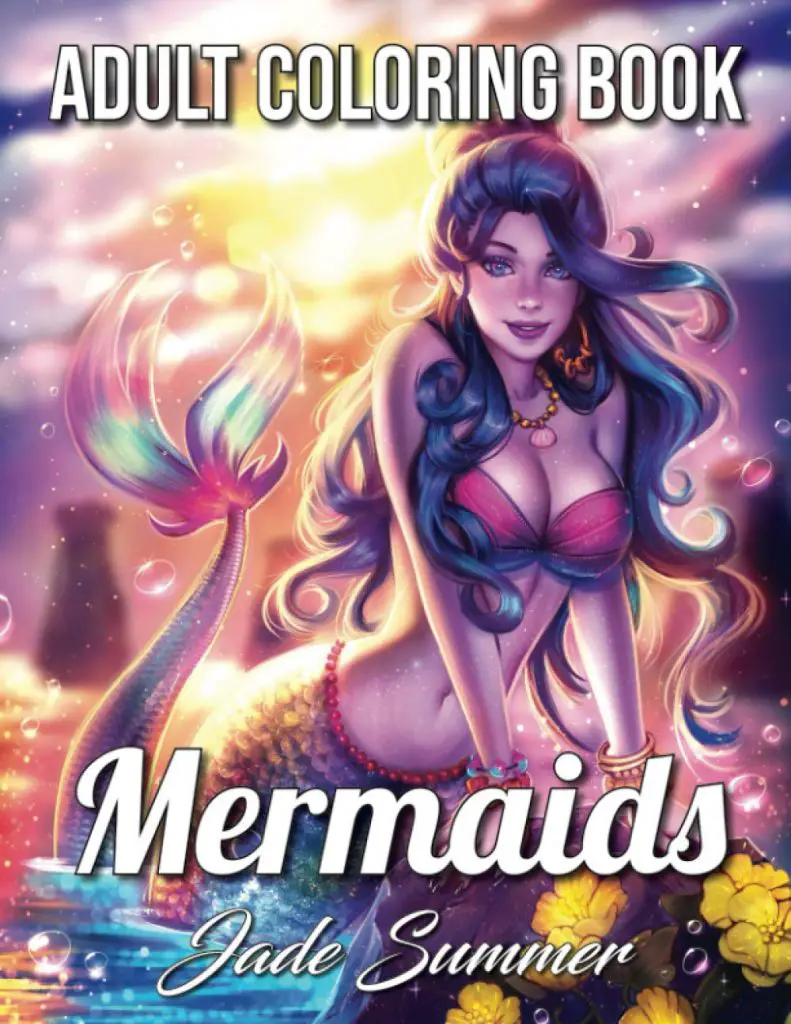 Best Fantasy Coloring Books for Adults In 2022 14 Mermaids: An Adult Coloring Book by Jade Summer