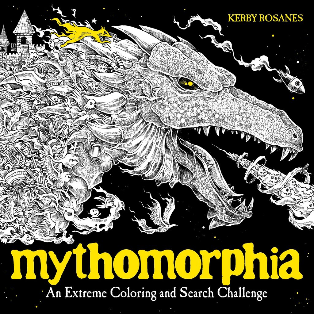 Best Fantasy Coloring Books for Adults In 2022 6 Mythomorphia: An Extreme Coloring and Search Challenge by Kerby Rosanes