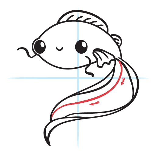 How To Draw A Fish - Kawaii Style 20 howtodraw-a-kawaii-fish-step14