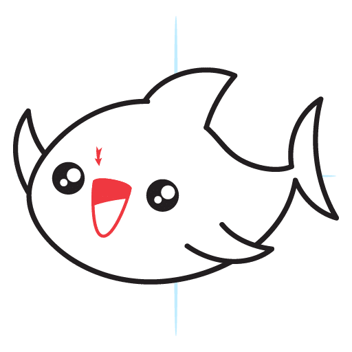 How To Draw A Cute Shark 16 howtodraw-a-kawaii-shark-step10