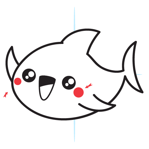 How To Draw A Cute Shark 17 howtodraw-a-kawaii-shark-step11