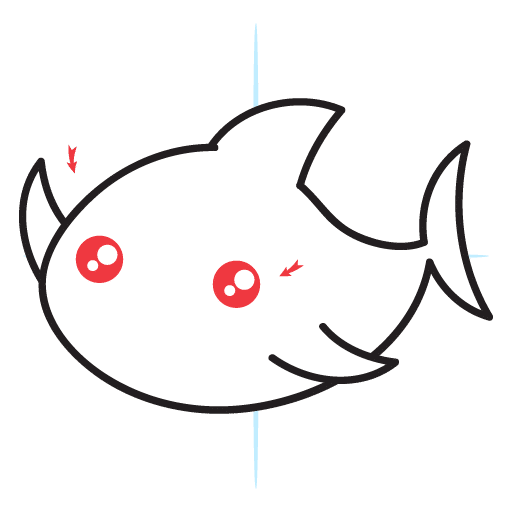 How To Draw A Cute Shark 15 howtodraw-a-kawaii-shark-step9