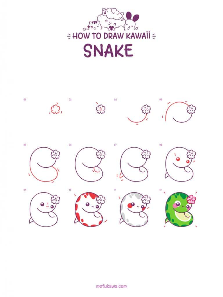 howtodraw-a-kawaii-snake-stepbystep