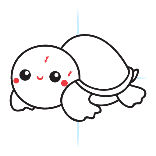 How To Draw A Turtle 17 howtodraw-a-kawaii-turtle-step11