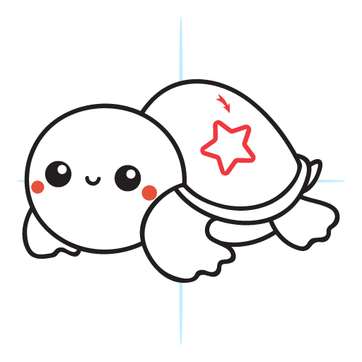 How To Draw A Turtle 18 howtodraw-a-kawaii-turtle-step12