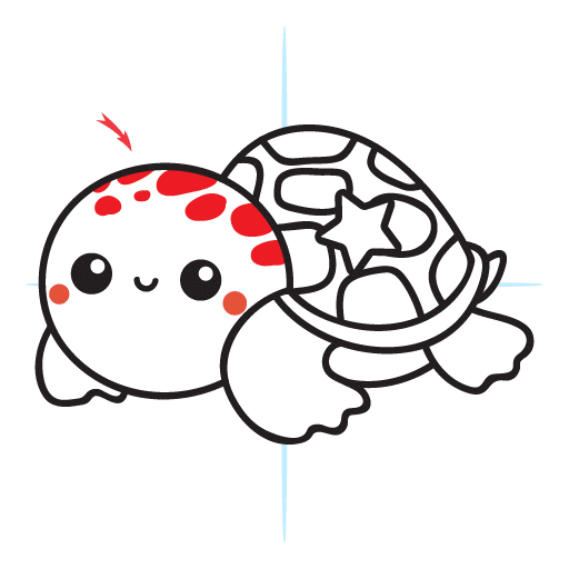 How To Draw A Turtle 20 howtodraw-a-kawaii-turtle-step14