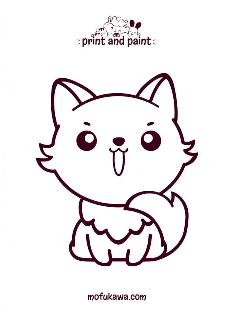 kawaiifox-coloringpage