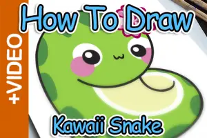 How To Draw A Kawaii Snake