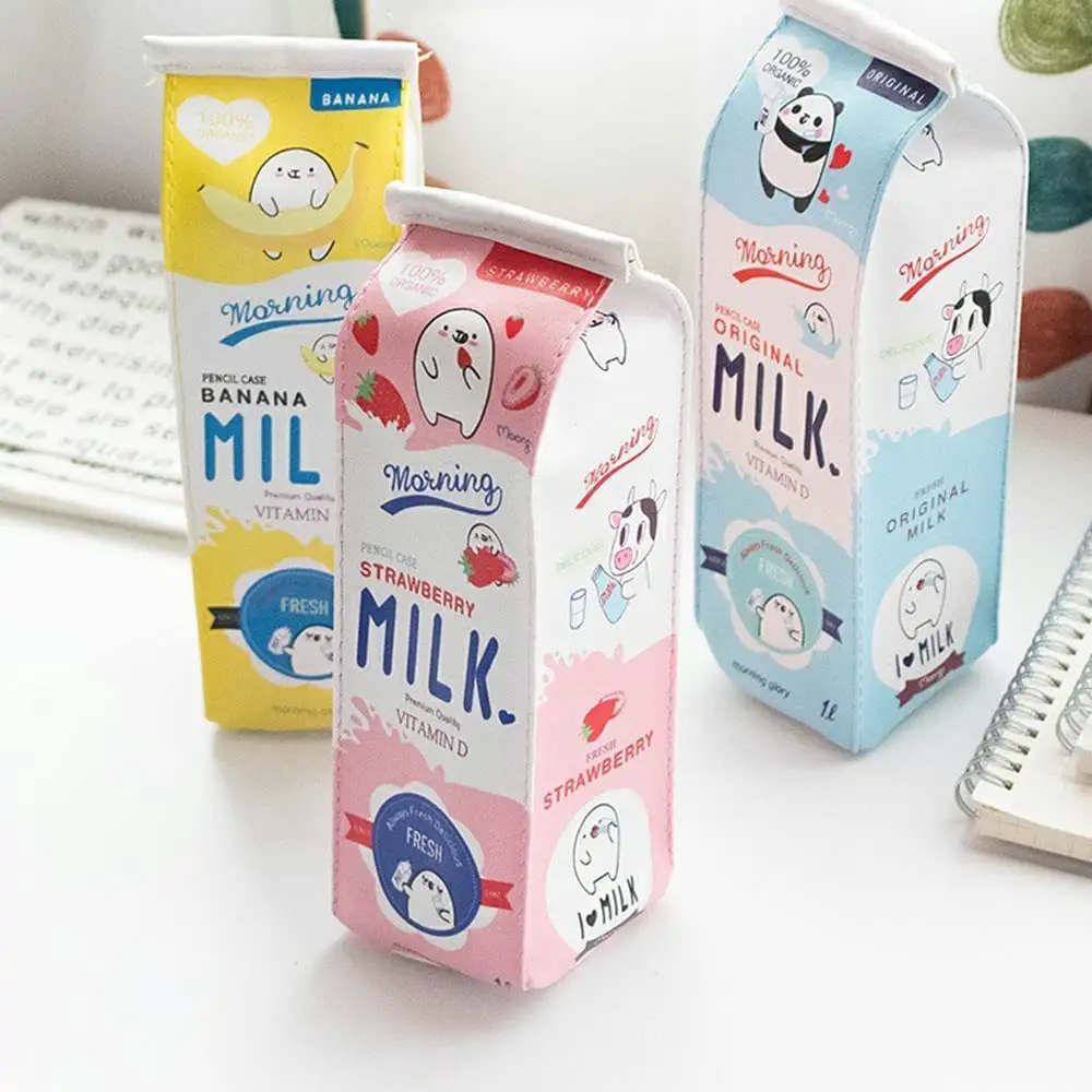 Kawaii Milk Carton Pencil Cases