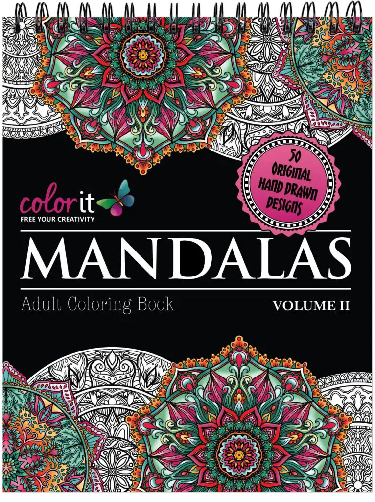 Mandalas II Adult Coloring Book by ColorIt