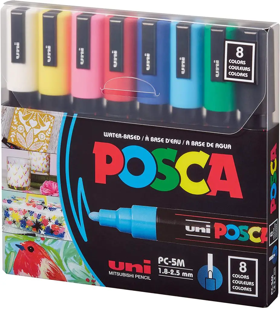 The Best Paint Markers 2 Uni Posca 8-Color Paint Marker Set