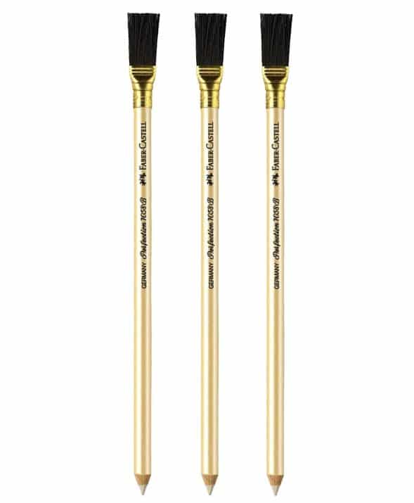 How To Erase Colored Pencils 5 Faber-Castell Perfection Eraser Pencil with Brush